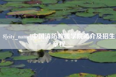 黄南中国消防救援学院简介及招生章程