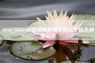 黄南中国消防救援学院辽宁招生简章公示