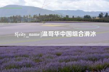 黄南温哥华中国组合滑冰
