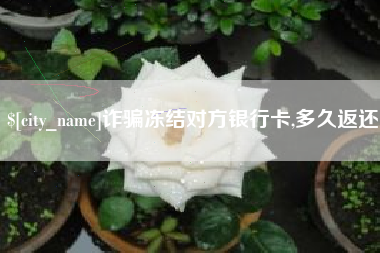 黄南诈骗冻结对方银行卡,多久返还