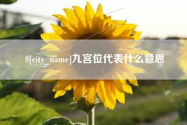 黄南九宫位代表什么意思