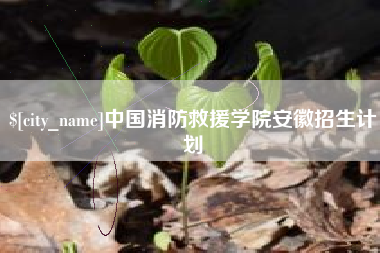 黄南中国消防救援学院安徽招生计划