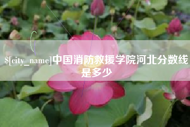 黄南中国消防救援学院河北分数线是多少
