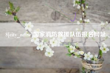 黄南国家消防救援队伍报名网址