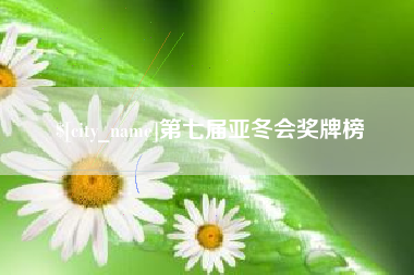 黄南第七届亚冬会奖牌榜