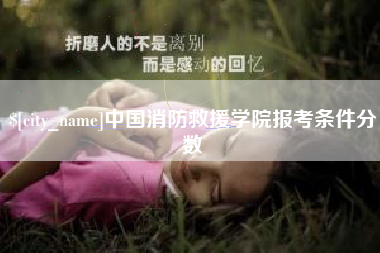 黄南中国消防救援学院报考条件分数