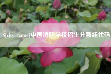 黄南中国消防学校招生分数线代码