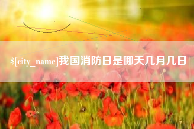 黄南我国消防日是哪天几月几日