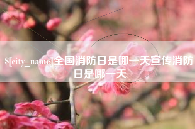 黄南全国消防日是哪一天宣传消防日是哪一天