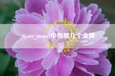 黄南中国那几个金牌
