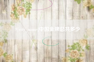黄南中国金牌总共多少