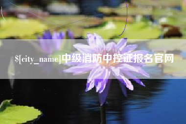 黄南中级消防中控证报名官网