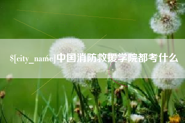 黄南中国消防救援学院都考什么