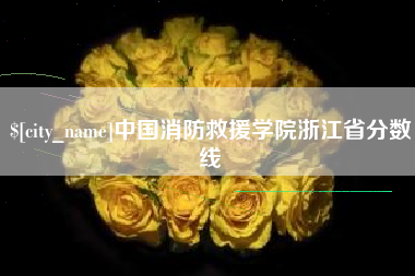 黄南中国消防救援学院浙江省分数线