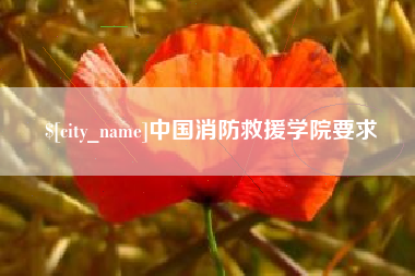 黄南中国消防救援学院要求