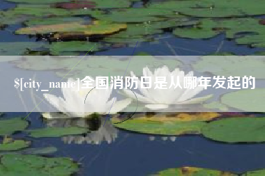黄南全国消防日是从哪年发起的