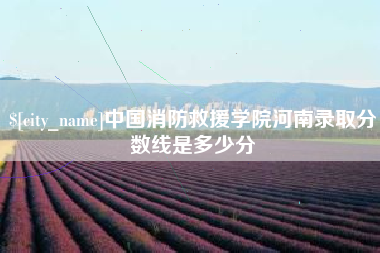 黄南中国消防救援学院河南录取分数线是多少分