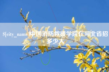 黄南中国消防救援学院在河北省招多少人