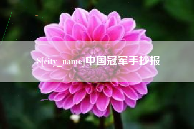 黄南中国冠军手抄报
