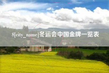 黄南冬运会中国金牌一览表